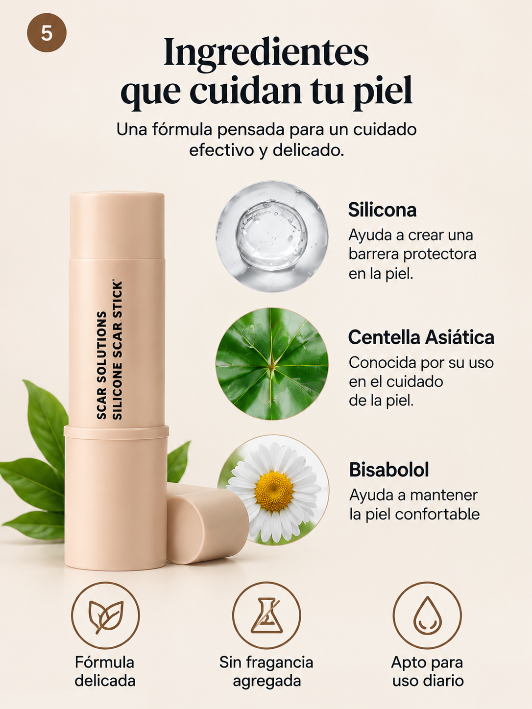 Stick Reductor de Cicatrices con Centella Asiática y Silicona