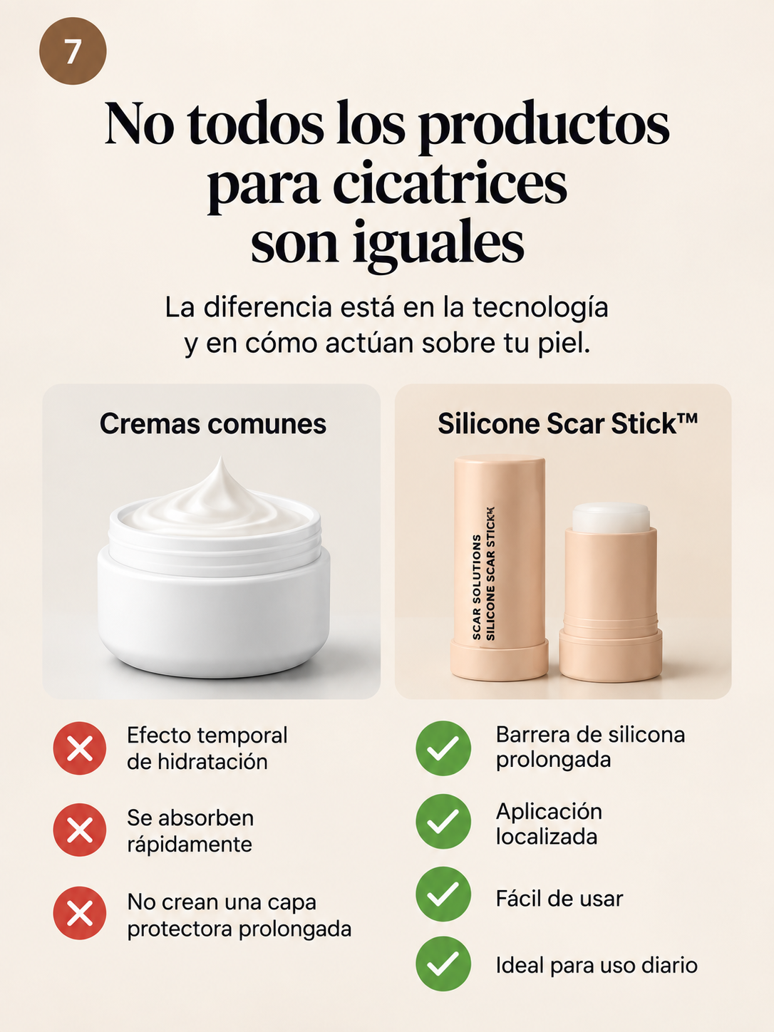 Stick Reductor de Cicatrices con Centella Asiática y Silicona