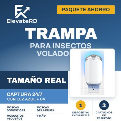 Zevo Trampa Insectos Voladores Luz Azul UV