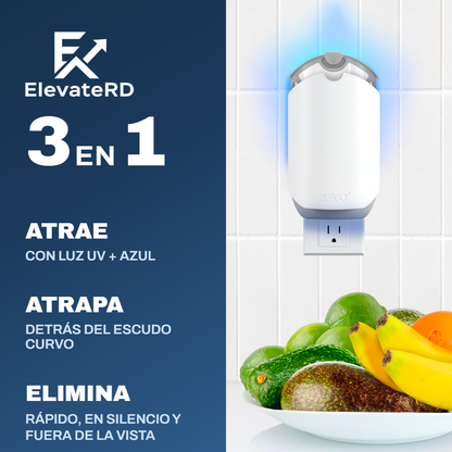 Zevo Trampa Insectos Voladores Luz Azul UV