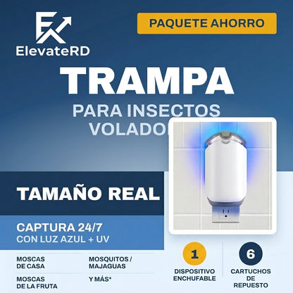 Trampa Insectos Voladores Luz Azul UV